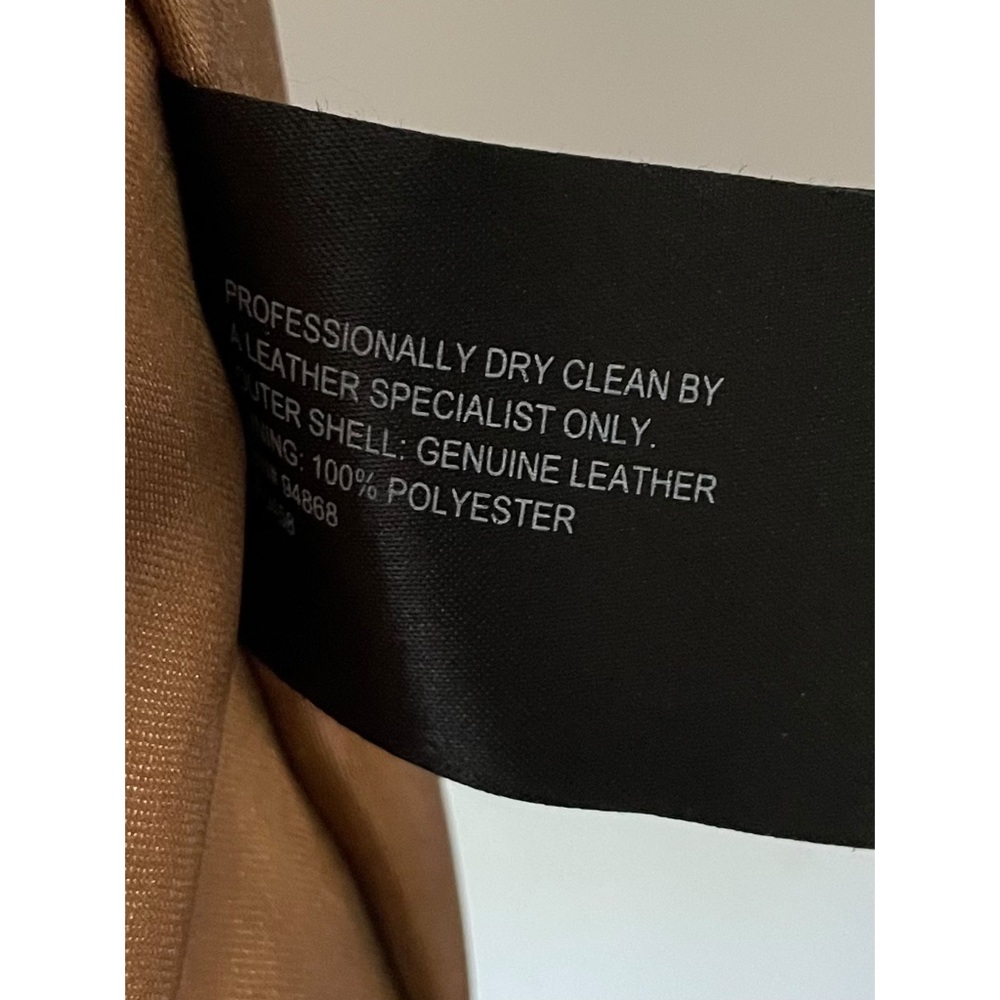 New! BERNARDO Cognac Leather Jacket Size Small - Picture 15 of 15